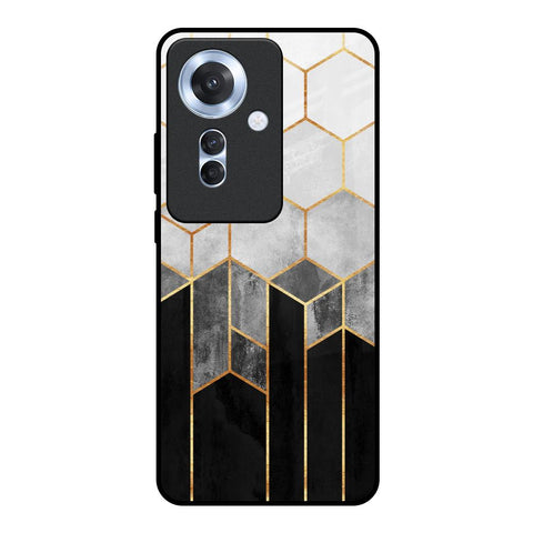 Tricolor Pattern Oppo F25 Pro 5G Glass Back Cover Online