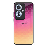 Geometric Pink Diamond Oppo F25 Pro 5G Glass Back Cover Online