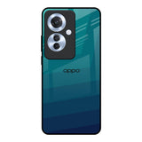 Green Triangle Pattern Oppo F25 Pro 5G Glass Back Cover Online