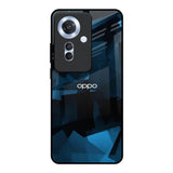 Polygonal Blue Box Oppo F25 Pro 5G Glass Back Cover Online