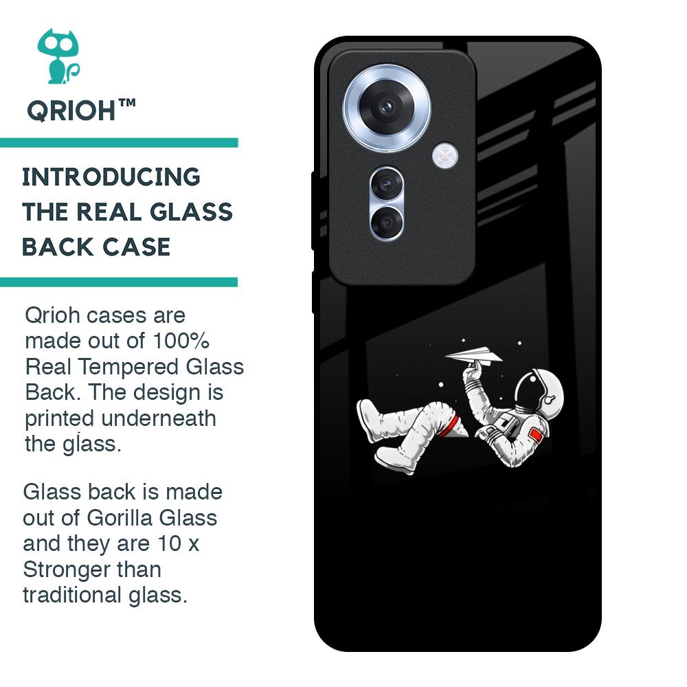 Space Traveller Glass Case for Oppo F25 Pro 5G