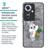 Cute Baby Bunny Glass Case for Oppo F25 Pro 5G