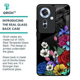 Rose Flower Bunch Art Glass Case for Oppo F25 Pro 5G