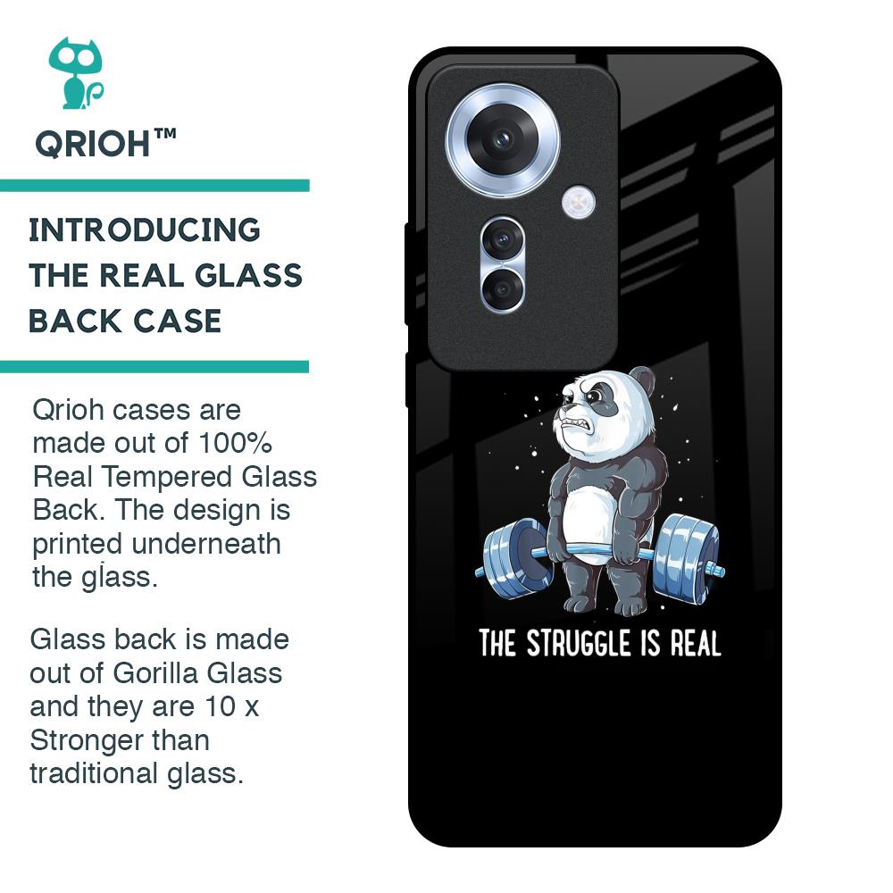 Real Struggle Glass Case for Oppo F25 Pro 5G