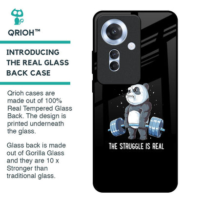 Real Struggle Glass Case for Oppo F25 Pro 5G
