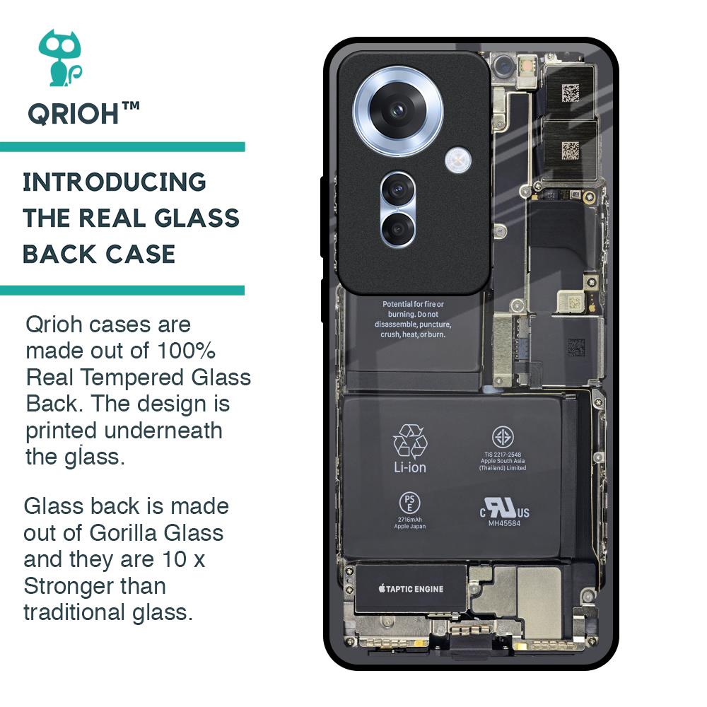 Skeleton Inside Glass Case for Oppo F25 Pro 5G