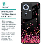 Heart Rain Fall Glass Case For Oppo F25 Pro 5G