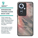 Pink And Grey Marble Glass Case For Oppo F25 Pro 5G