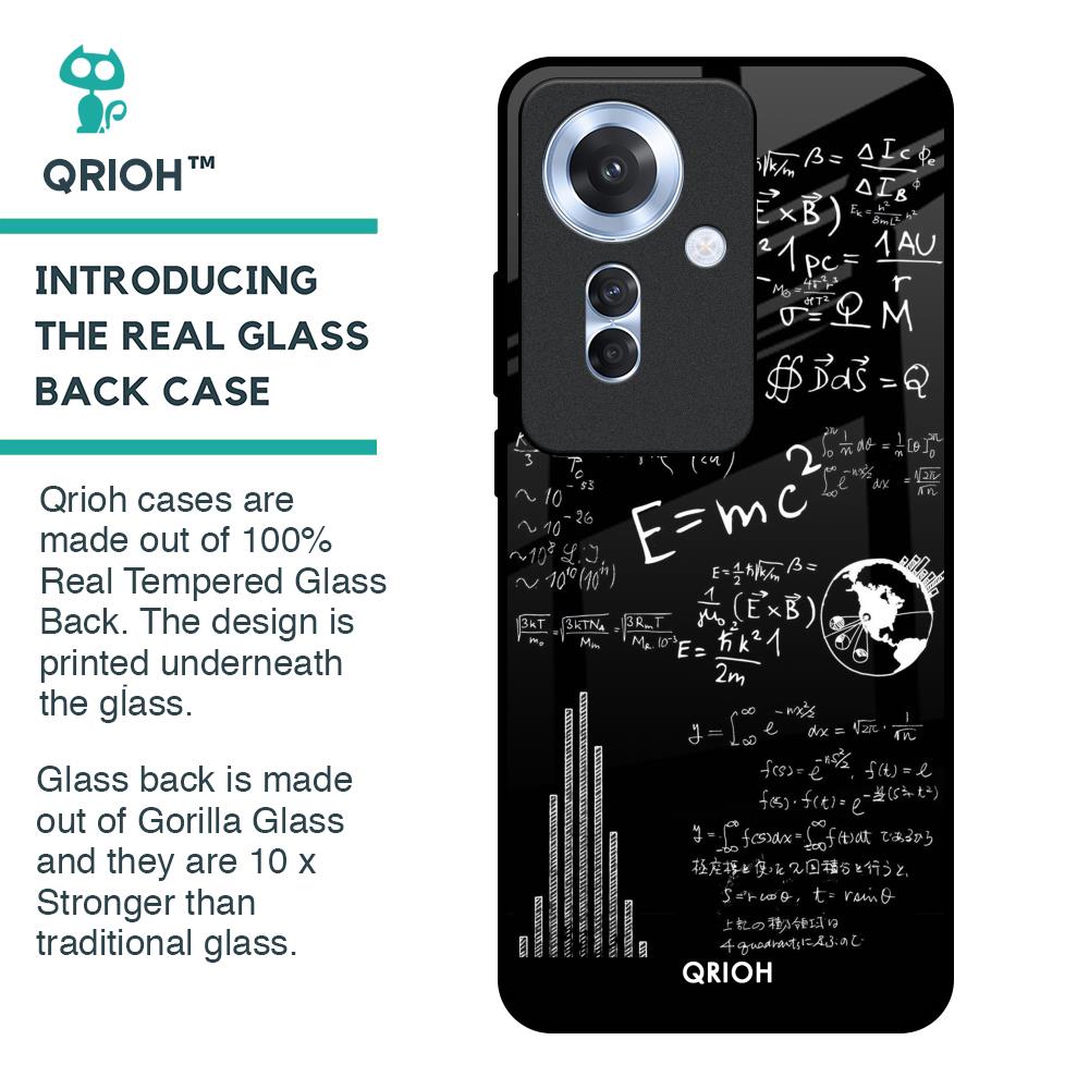 Funny Math Glass Case for Oppo F25 Pro 5G