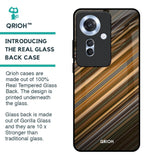 Diagonal Slash Pattern Glass Case for Oppo F25 Pro 5G