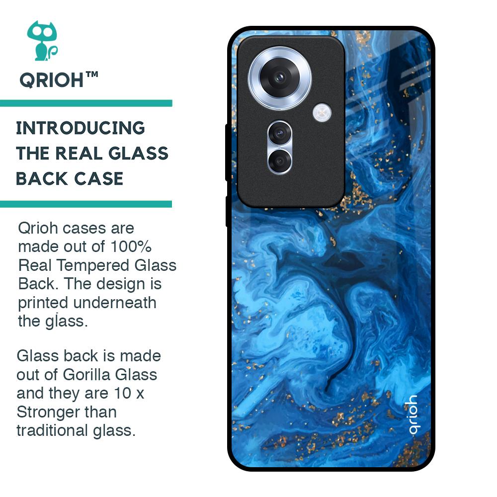 Gold Sprinkle Glass Case for Oppo F25 Pro 5G