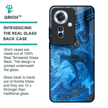 Gold Sprinkle Glass Case for Oppo F25 Pro 5G
