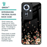 Floating Floral Print Glass Case for Oppo F25 Pro 5G