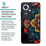 Retro Gorgeous Flower Glass Case for Oppo F25 Pro 5G