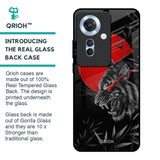 Red Moon Tiger Glass Case for Oppo F25 Pro 5G