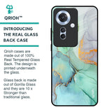 Green Marble Glass Case for Oppo F25 Pro 5G