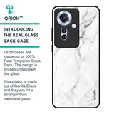 Modern White Marble Glass Case for Oppo F25 Pro 5G