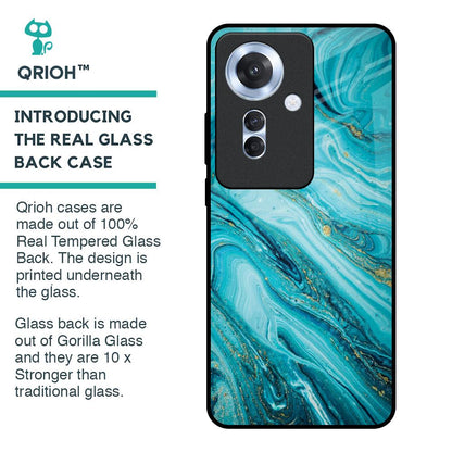 Ocean Marble Glass Case for Oppo F25 Pro 5G