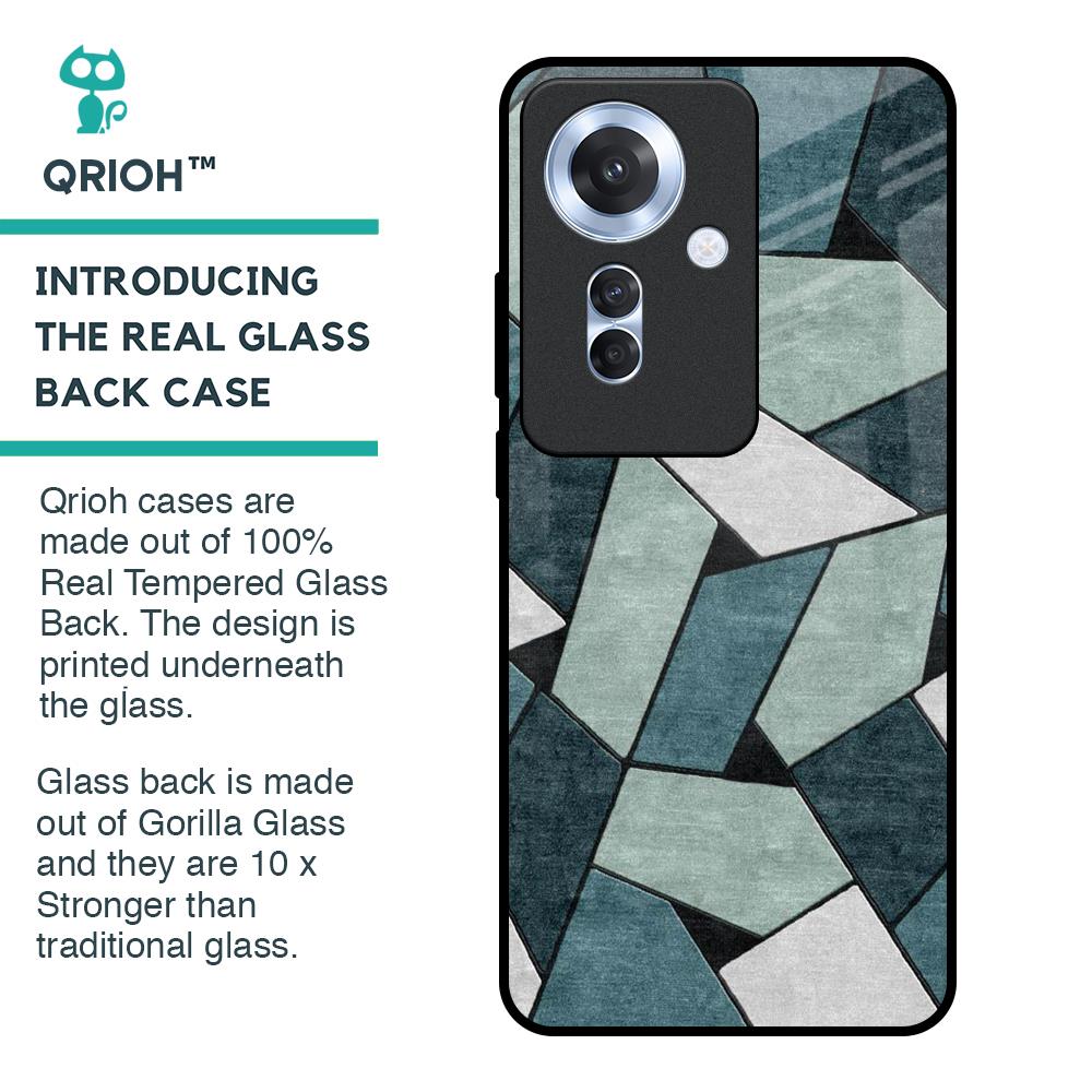 Abstact Tiles Glass Case for Oppo F25 Pro 5G