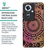 Floral Mandala Glass Case for Oppo F25 Pro 5G
