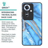 Vibrant Blue Marble Glass Case for Oppo F25 Pro 5G