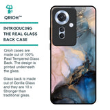 Marble Ink Abstract Glass Case for Oppo F25 Pro 5G