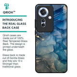 Blue Cool Marble Glass Case for Oppo F25 Pro 5G