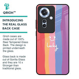 Lucky Abstract Glass Case for Oppo F25 Pro 5G