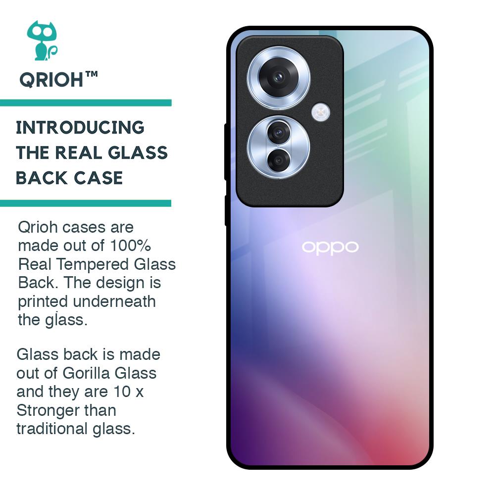 Abstract Holographic Glass Case for Oppo F25 Pro 5G