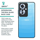 Wavy Blue Pattern Glass Case for Oppo F25 Pro 5G