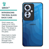 Blue Wave Abstract Glass Case for Oppo F25 Pro 5G