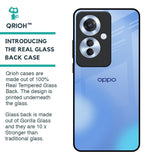 Vibrant Blue Texture Glass Case for Oppo F25 Pro 5G
