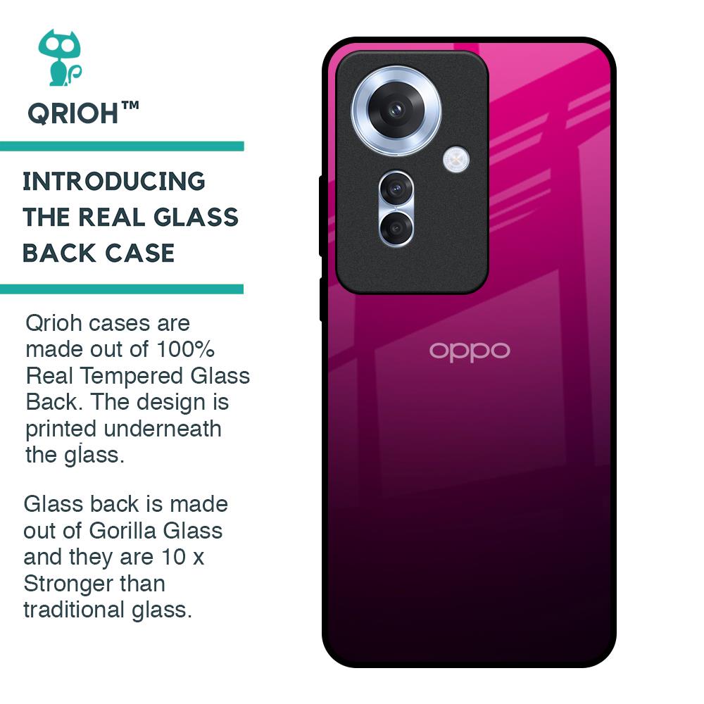 Purple Ombre Pattern Glass Case for Oppo F25 Pro 5G