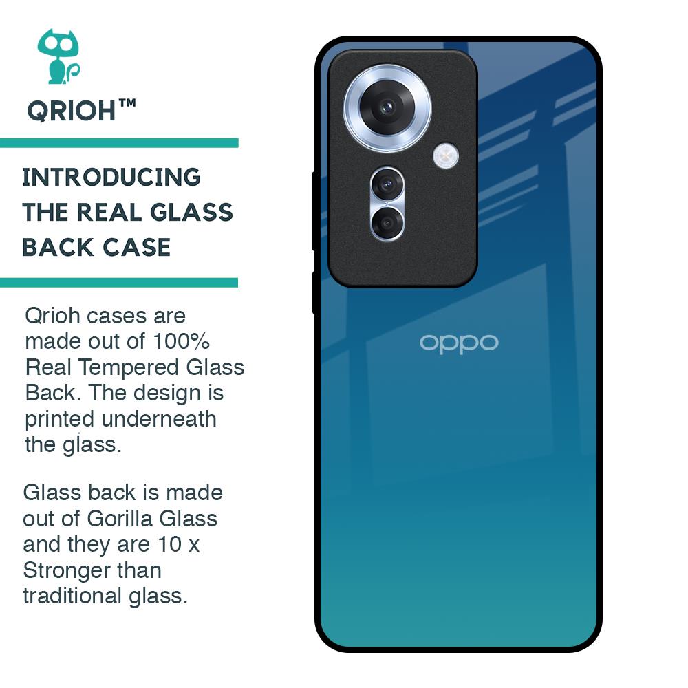 Celestial Blue Glass Case For Oppo F25 Pro 5G