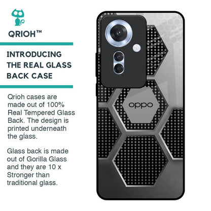 Hexagon Style Glass Case For Oppo F25 Pro 5G