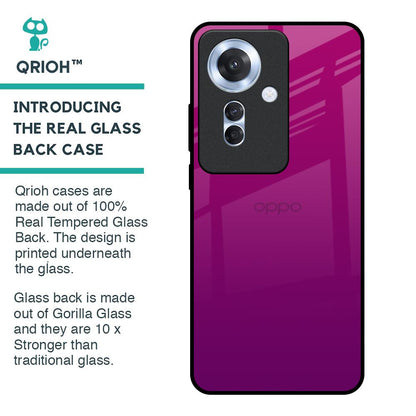 Magenta Gradient Glass Case For Oppo F25 Pro 5G