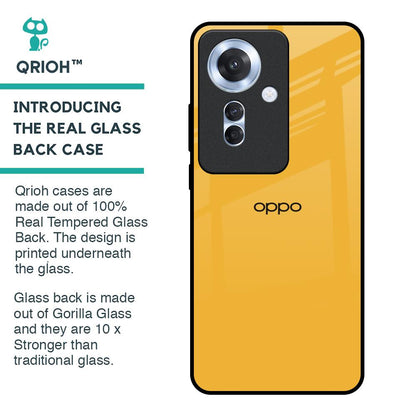 Fluorescent Yellow Glass case for Oppo F25 Pro 5G