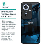 Polygonal Blue Box Glass Case For Oppo F25 Pro 5G