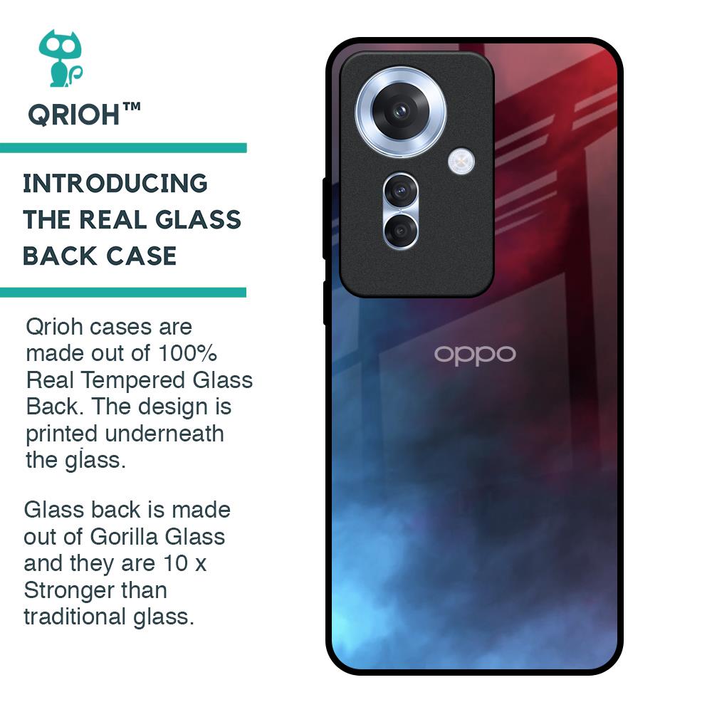 Smokey Watercolor Glass Case for Oppo F25 Pro 5G