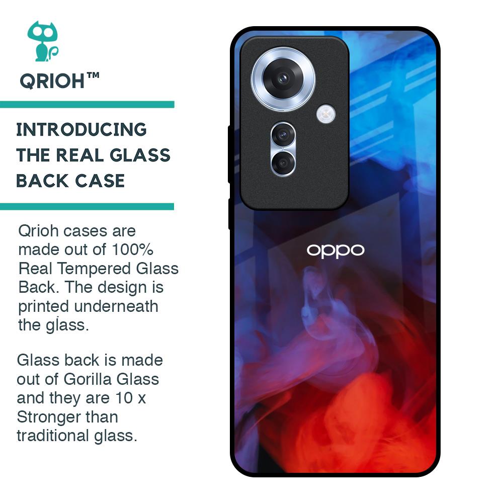 Dim Smoke Glass Case for Oppo F25 Pro 5G