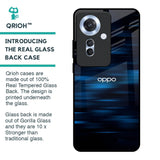 Blue Rough Abstract Glass Case for Oppo F25 Pro 5G
