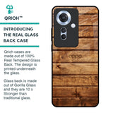 Wooden Planks Glass Case for Oppo F25 Pro 5G