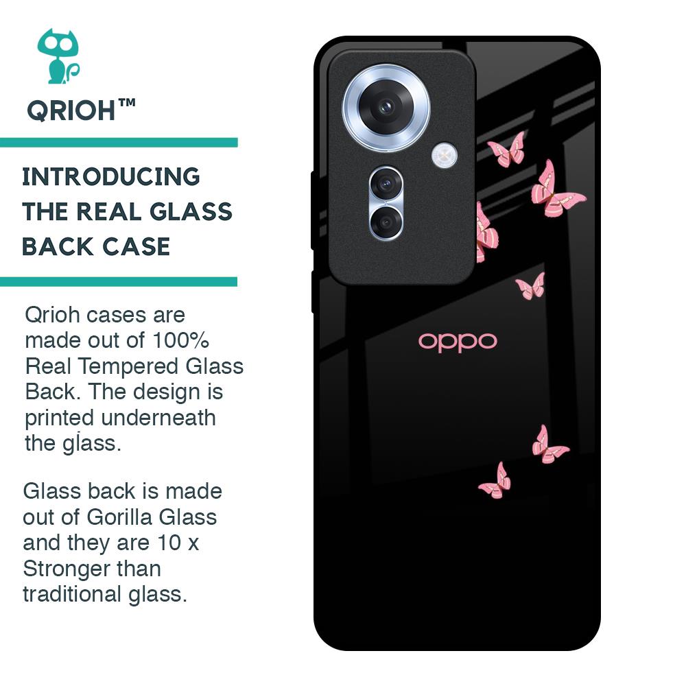 Fly Butterfly Glass Case for Oppo F25 Pro 5G