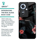 Tropical Art Flower Glass Case for Oppo F25 Pro 5G