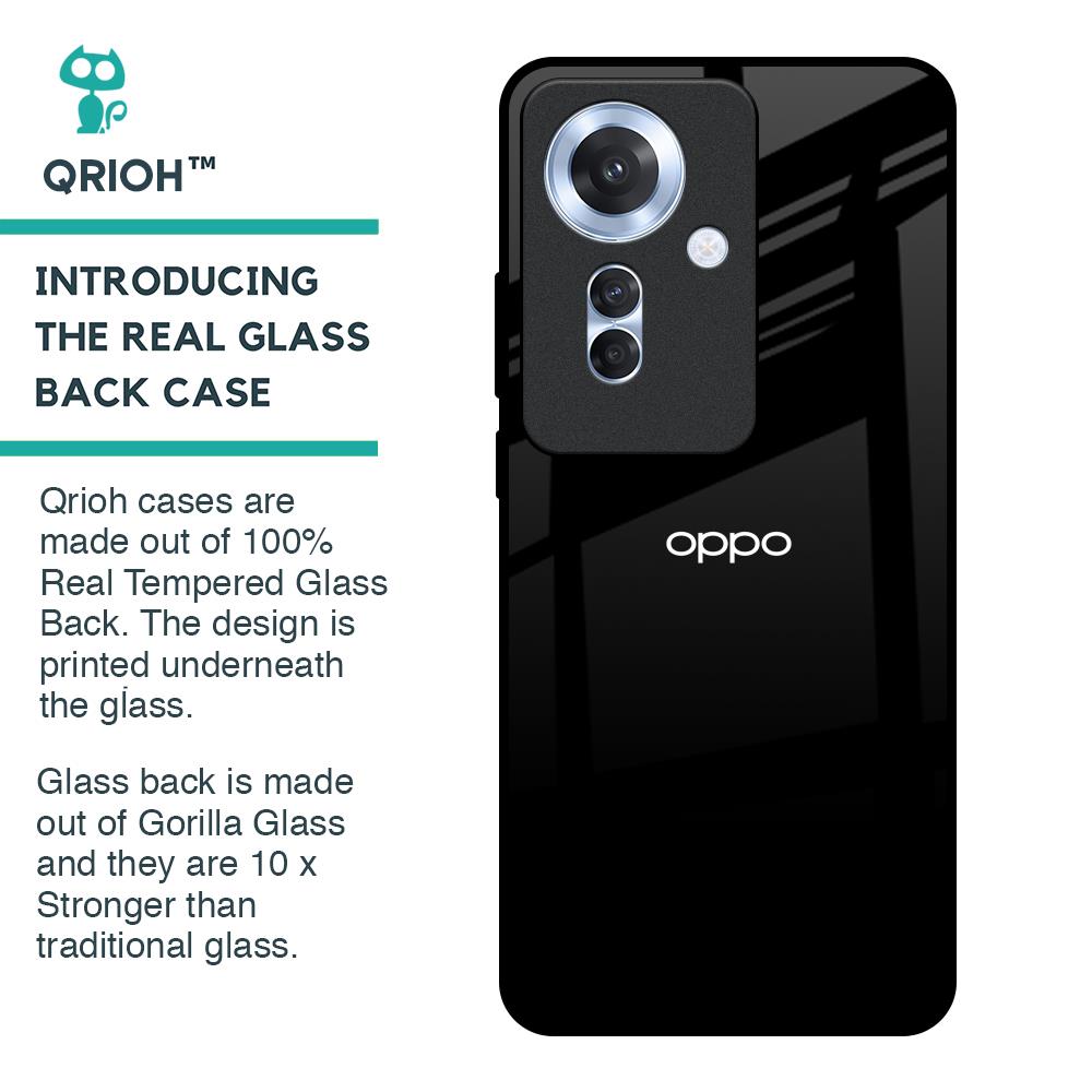 Jet Black Glass Case for Oppo F25 Pro 5G