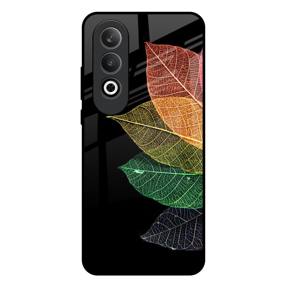 Colorful Leaves OnePlus Nord CE4 5G Glass Back Cover Online