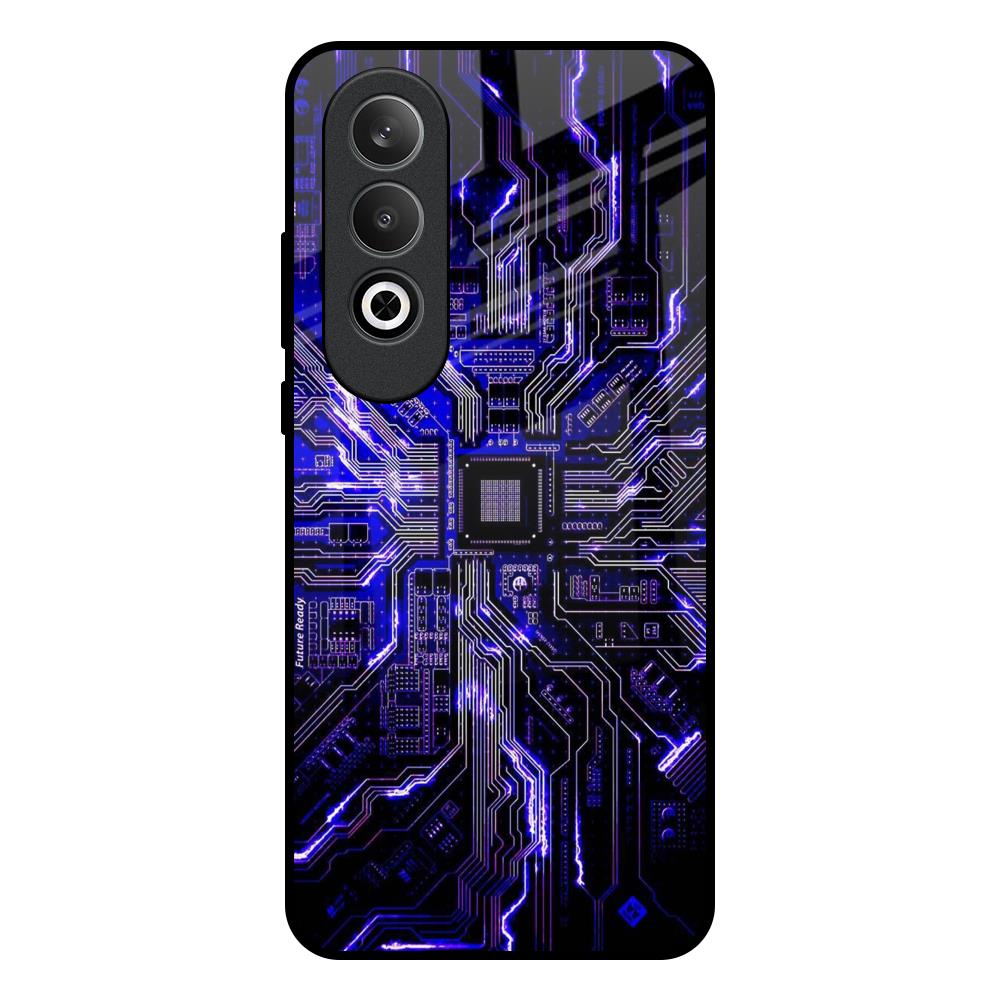 Techno Color Pattern OnePlus Nord CE4 5G Glass Back Cover Online