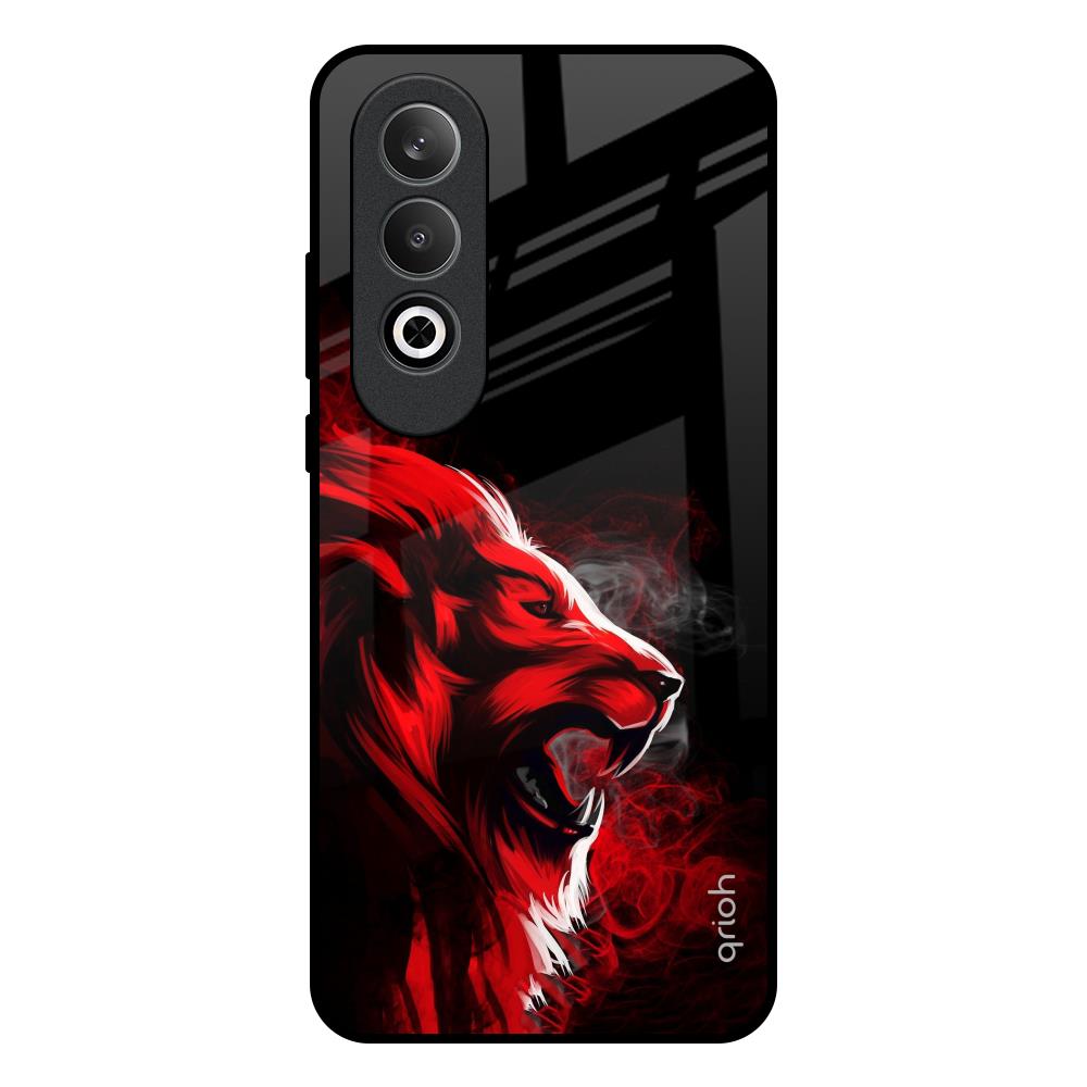 Red Angry Lion OnePlus Nord CE4 5G Glass Back Cover Online