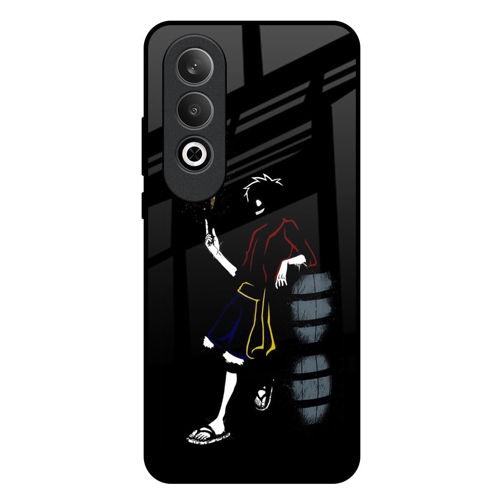 Luffy Line Art OnePlus Nord CE4 5G Glass Back Cover Online