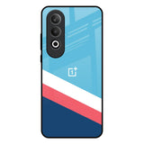Pink & White Stripes OnePlus Nord CE4 5G Glass Back Cover Online